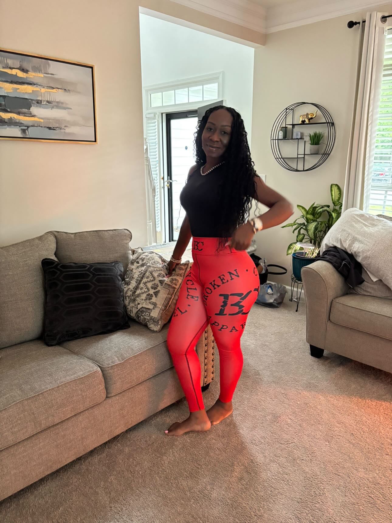 Red Yoga Leggings
