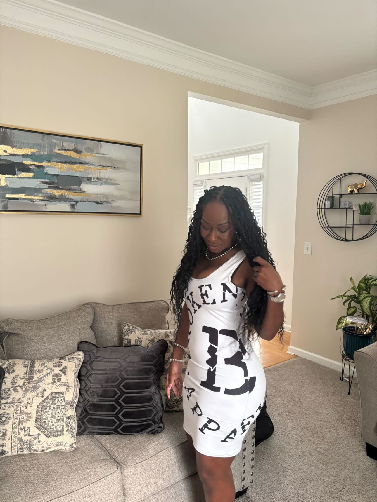 White Sublimation Cut & Sew Dress