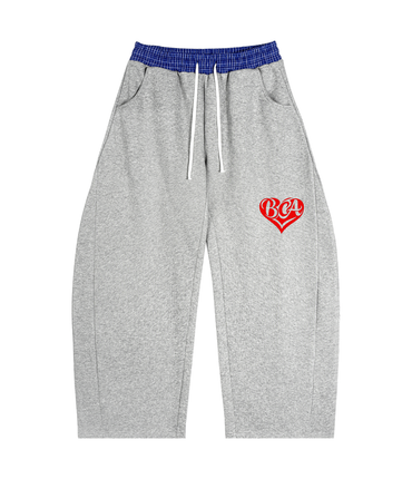 BCA Love Plaid Waistband Barrel Sweatpants