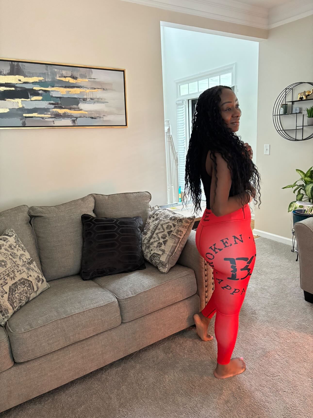 Red Yoga Leggings