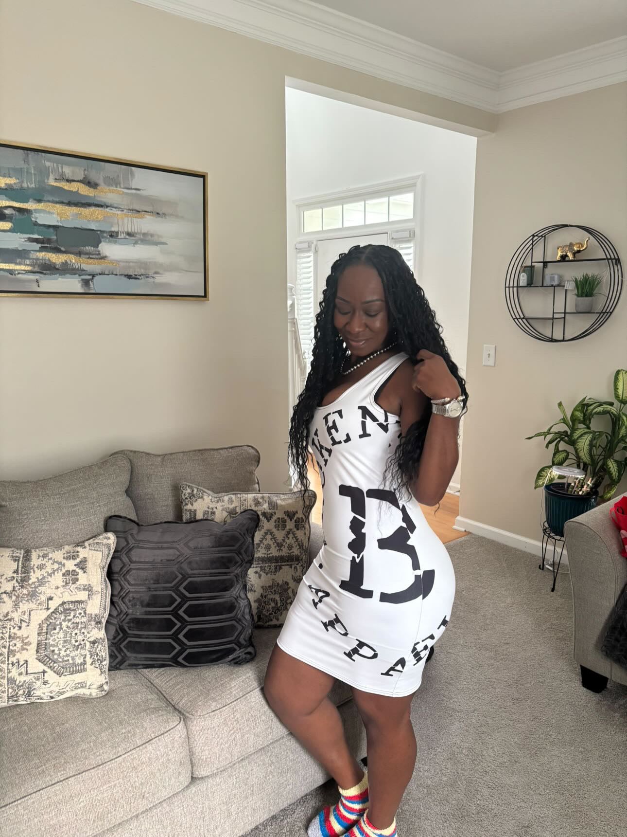 White Sublimation Cut & Sew Dress