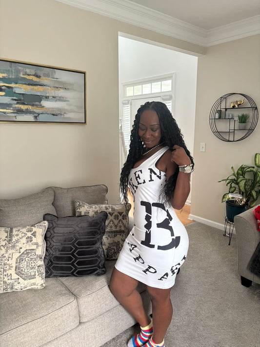 White Sublimation Cut & Sew Dress