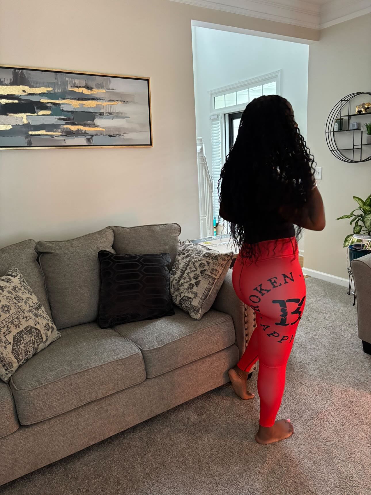 Red Yoga Leggings
