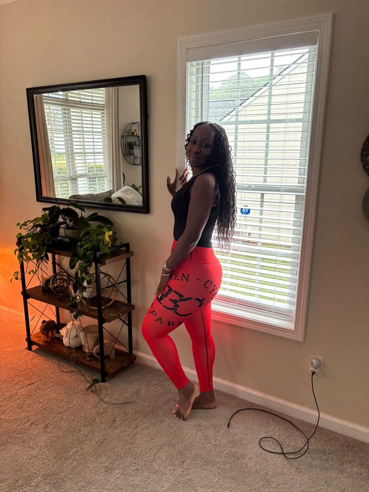 Red Yoga Leggings