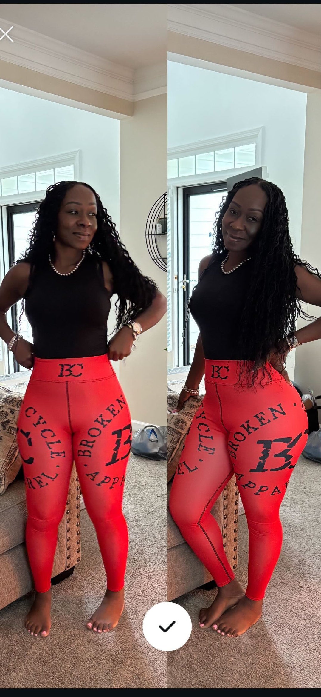 Red Yoga Leggings