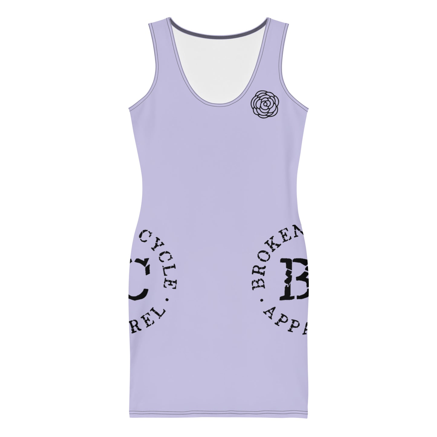 Bodycon dress Lilac Broken Cycle Apparel Bodycon dress Lilac Broken Cycle Apparel