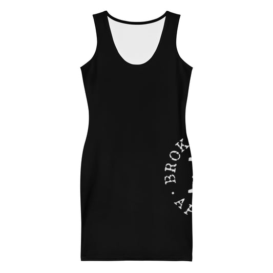 White on Black Sublimation Cut & Sew Dress