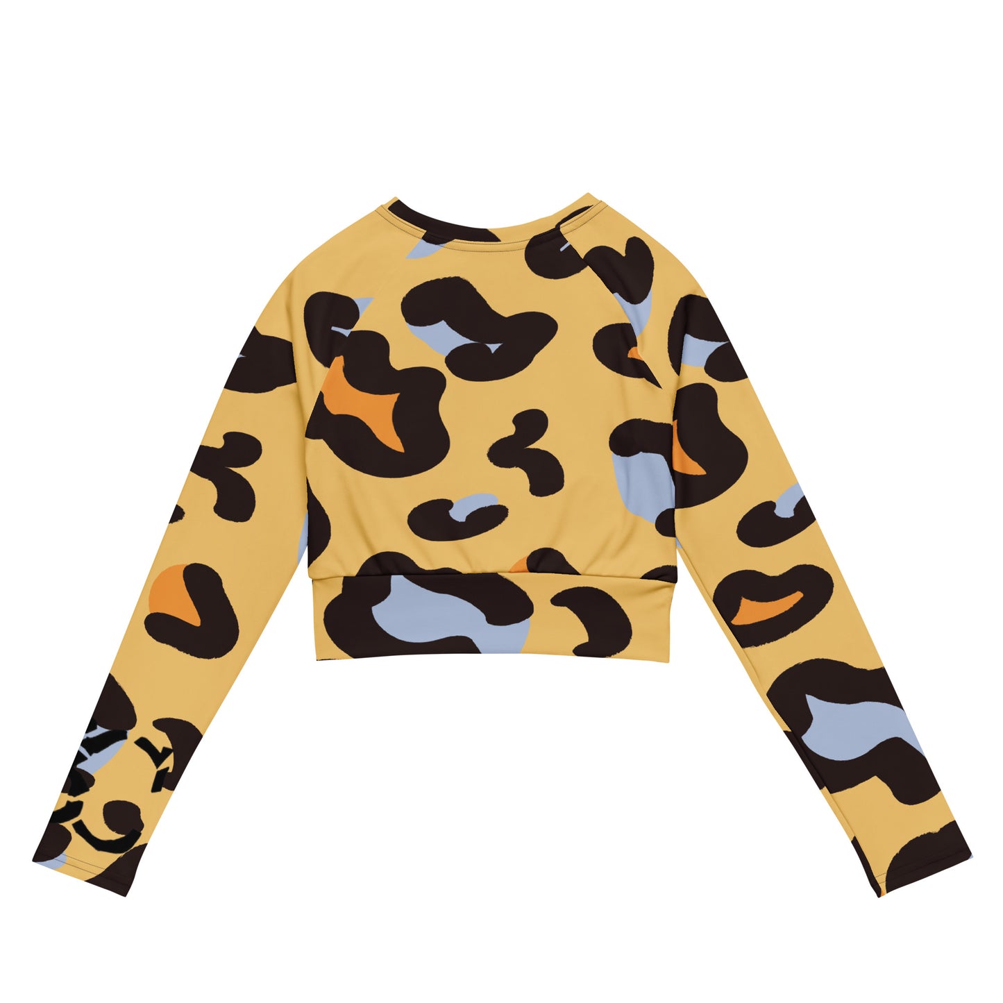 Animal Print long-sleeve crop top