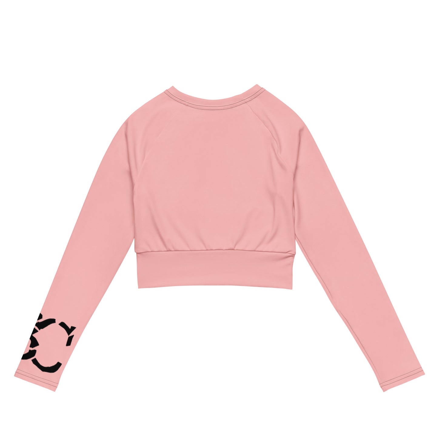 Pink long-sleeve crop top