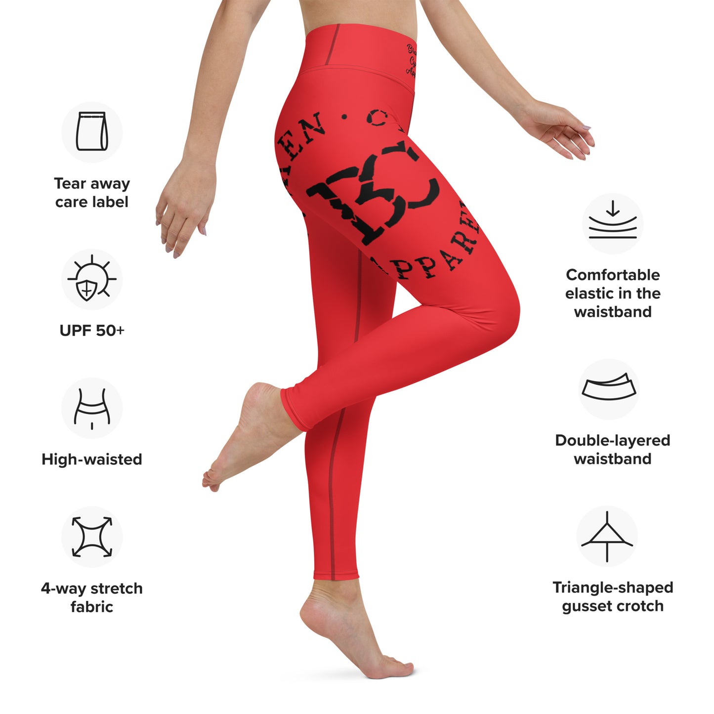 Red Yoga Leggings