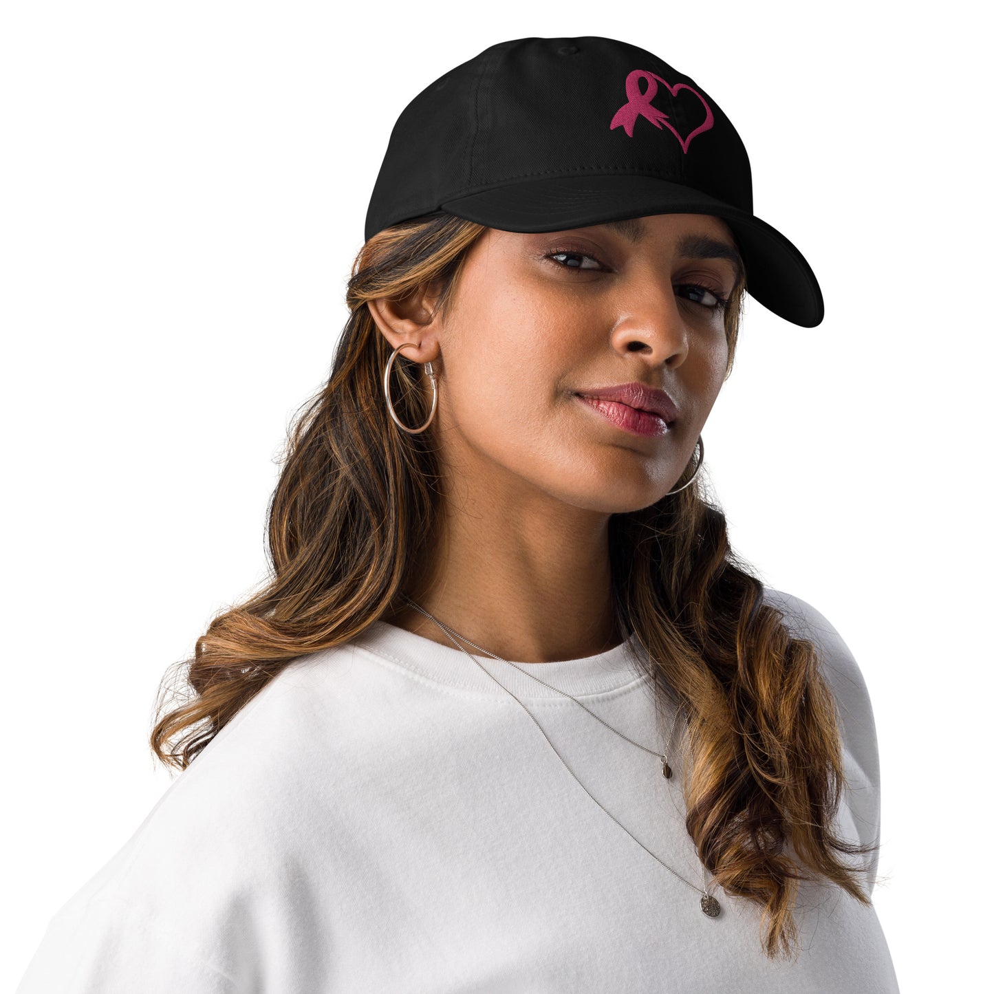 Pink Heart dad hat