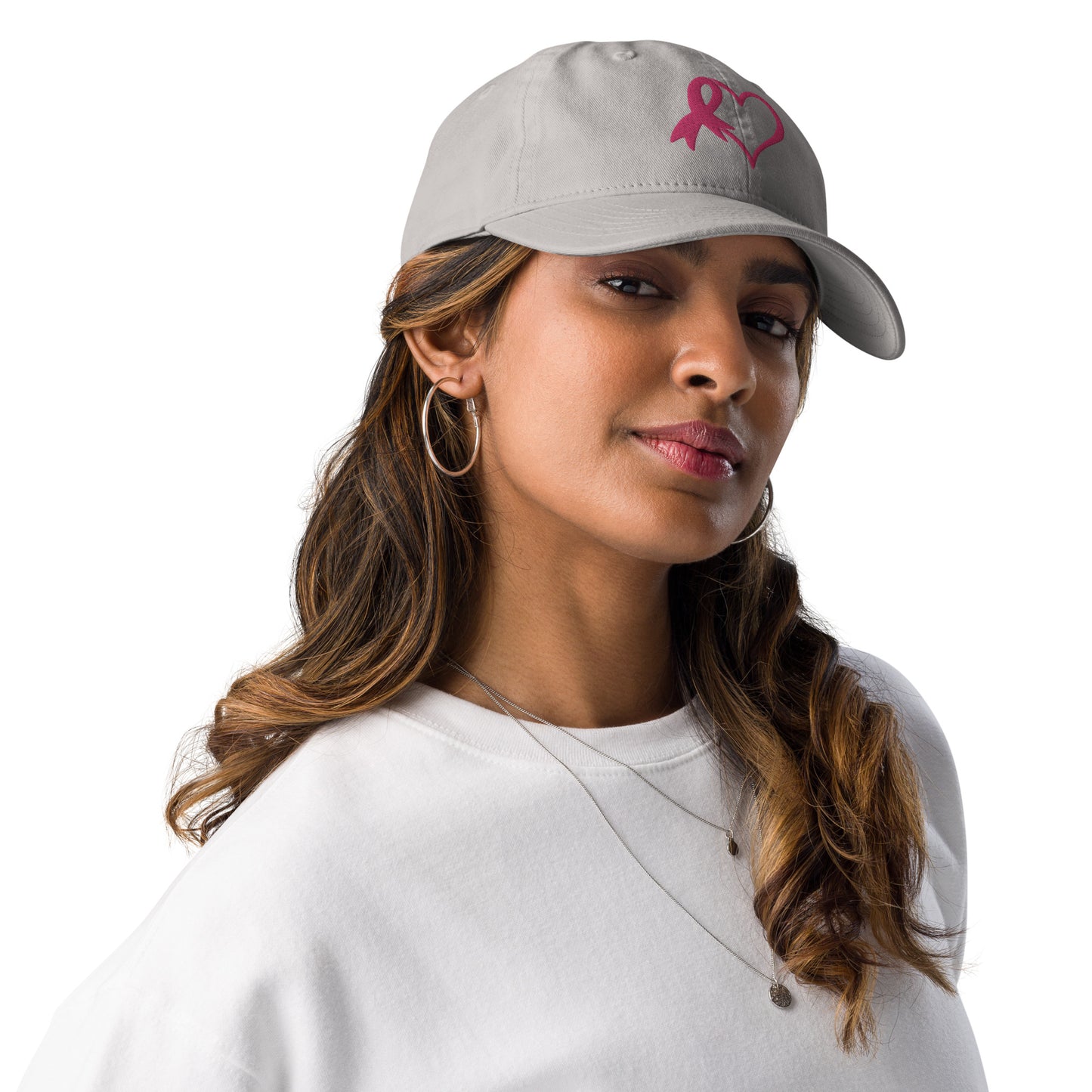 Pink Heart dad hat