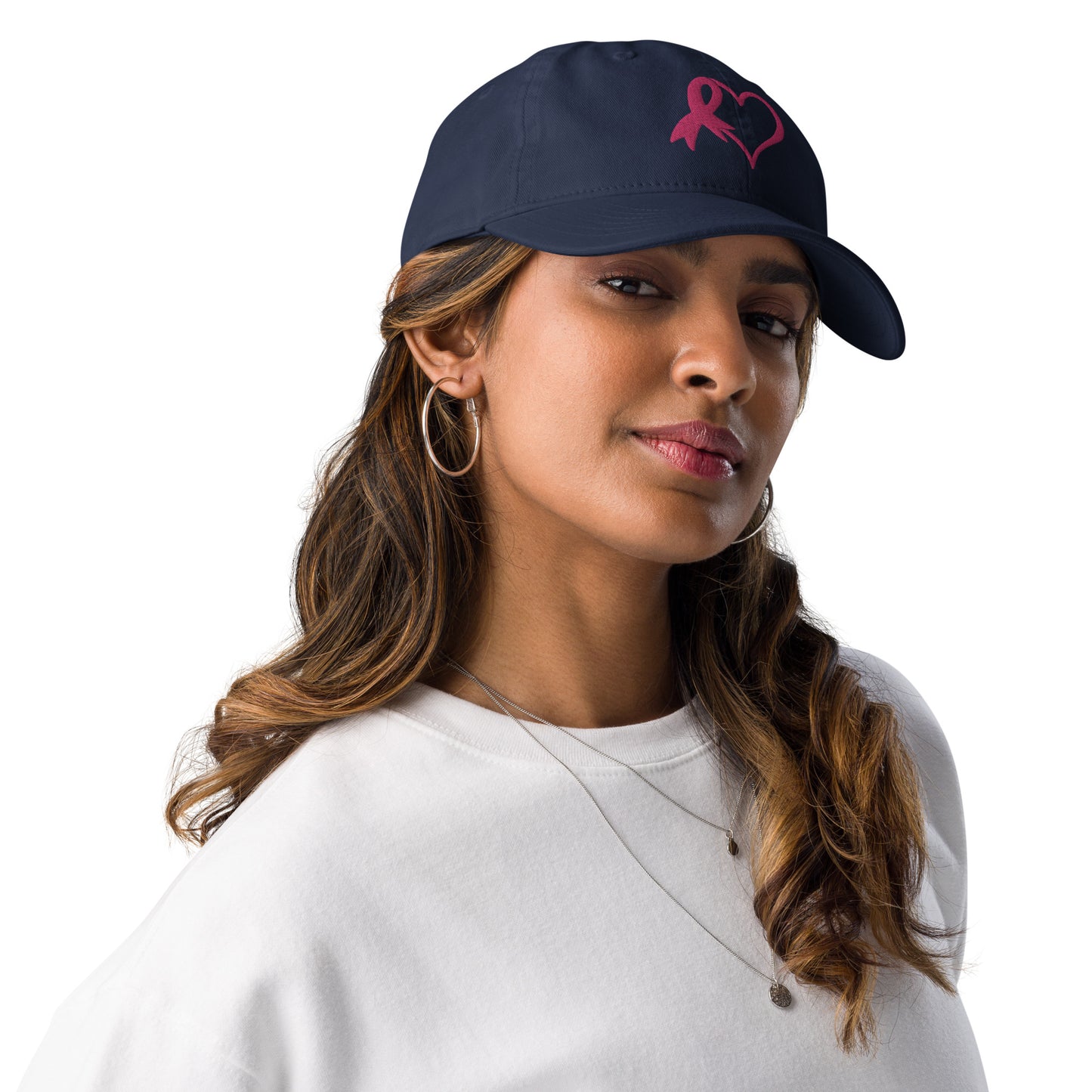 Pink Heart dad hat