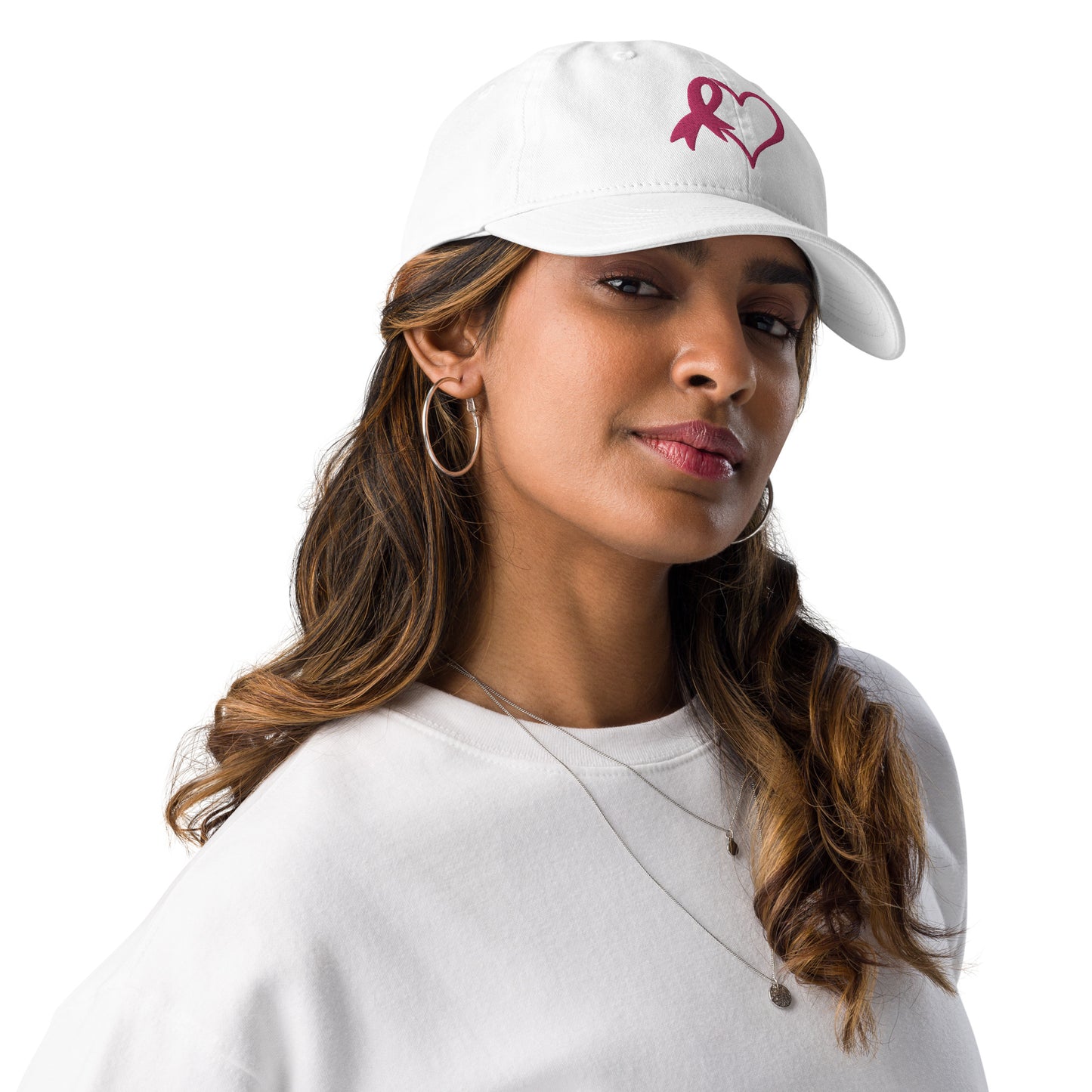 Pink Heart dad hat