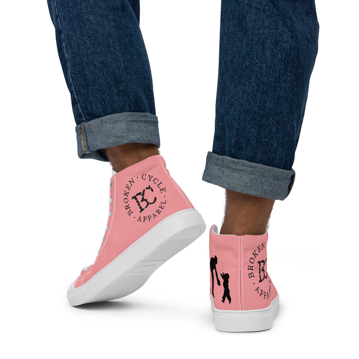 Pink BCA’s high top canvas shoes