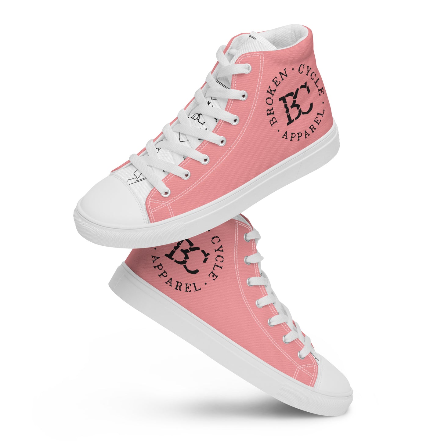 Pink BCA’s high top canvas shoes