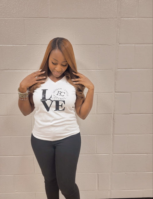 Womens Fitted V-neck Tee's
